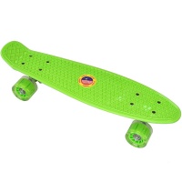 Скейтборд пластиковый 56x15cm со свет. колесами (зеленый) (SK503) E33095